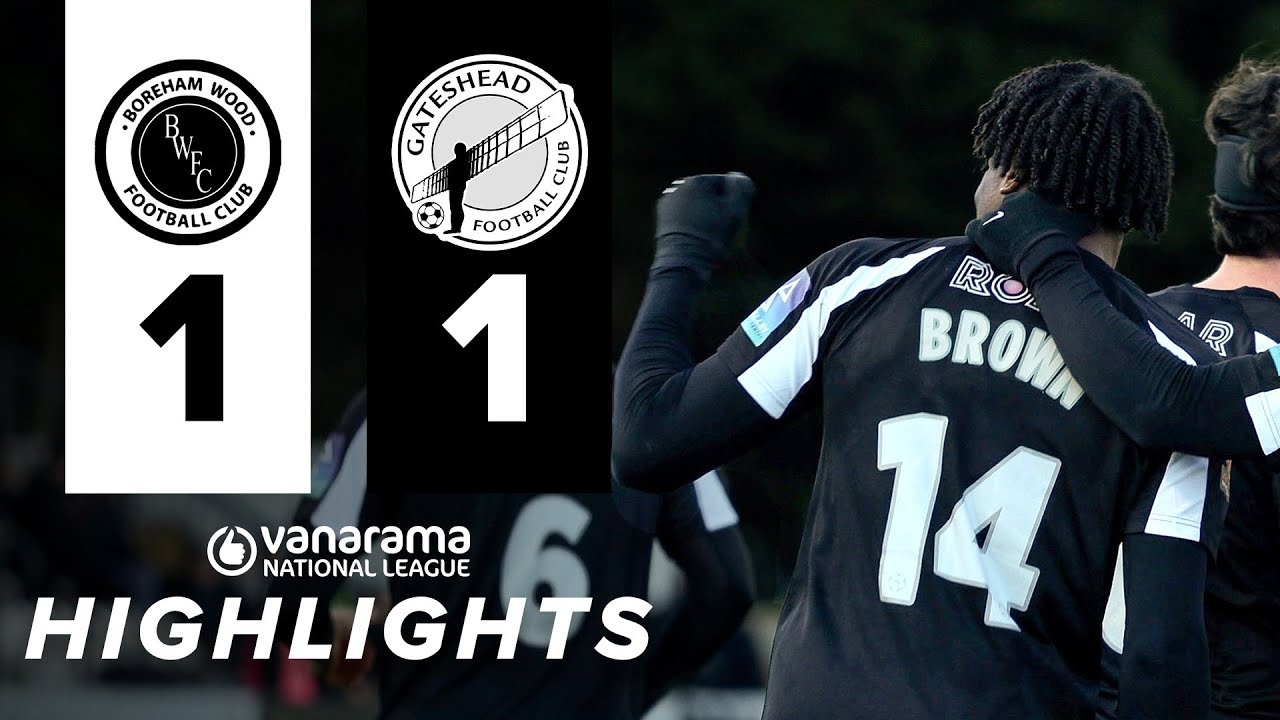 Dajaune Brown nets 95TH MINUTE equaliser! 🤯 | Boreham Wood 1-1 Gateshead | HIGHLIGHTS