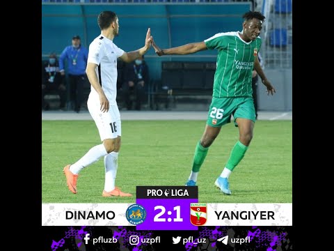 Pro-Liga, 1-tur "Dinamo" 2:1 "Yangiyer" O'yindagi barcha gollar