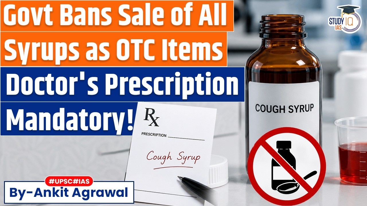 Centre Bans OTC Sale Of Syrup Medicines in India | Ankit Agrawal Study IQ