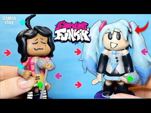 [FNF] Making Hatsune Miku and Sunday Sculpture Timelapse - Friday Night Funkin'