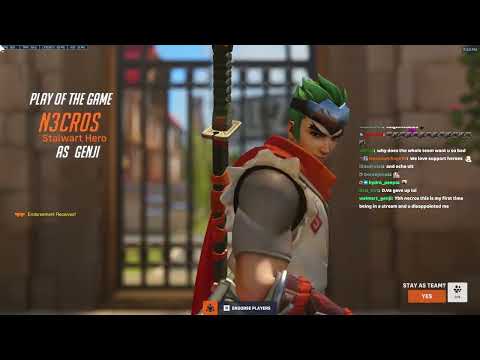 NECROS GENJI GOD! POTG! GENJI OVERWATCH 2 SEASON 5 TOP 500