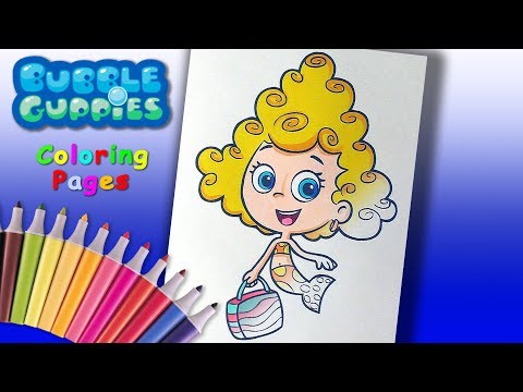 Bubble Guppies Speed Coloring for Children. Deema Coloring page Video