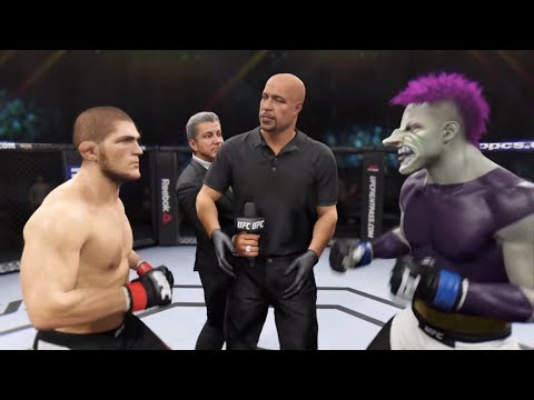 Khabib Nurmagomedov vs. Green Goblin (EA sports UFC 2) - CPU vs. CPU - Crazy UFC 👊🤪