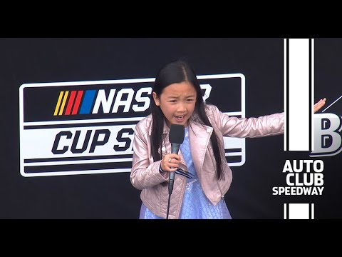 Nailed it! Watch 8-year-old Malea Emma's national anthem | NASCAR at Auto Club Speedway
