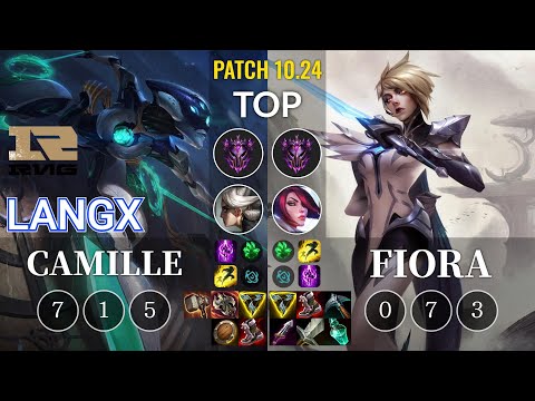 RNG Langx Camille vs Fiora Top - KR Patch 10.24