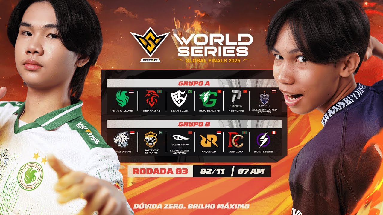 MUNDIAL DE FREE FIRE | FFWS GLOBAL FINALS 2025 | RODADA 2 | GRUPO A x B |  AO VIVO #freefire