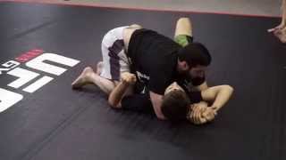 Americana to head and arm triangle choke