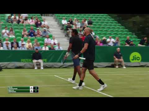 Purav Raja/Mukund Sasikumar vs Rohan Bopanna/Sriram Balaji - 2023 The Boodles Tennis Highlights