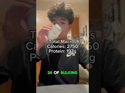 Day 24 bulking to 200 lbs!! (2750 Calories and 197g of protein) #bulk #food #cardio #whatieataday