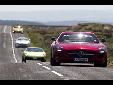 Mercedes SLS v Aston Martin Vantage v Porsche 911 v Lamborghini Gallardo - autocar.co.uk