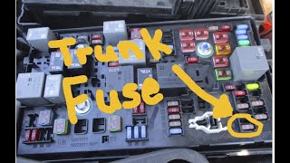 TRUNK Release FUSE Location CHEVROLET Impala TRUNK does NOT OPEN +Trunk Fuse diagram