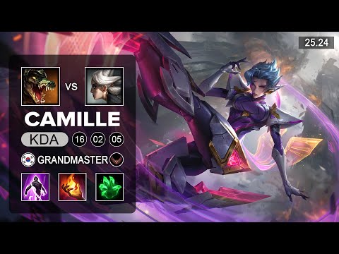 Camille vs Renekton Top - KR Grandmaster - Patch 25.24 Season 15