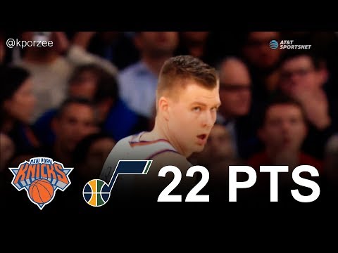 Kristaps Porzingis Full Highlights 2017.11.15 vs Jazz - 22 Pts, 8 Reb, 6 Ast
