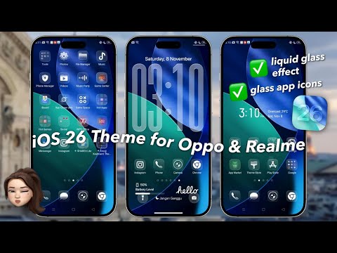 iOS 26 iPhone Liquid Glass Effect Theme for Oppo and Realme devices