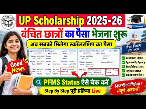 UP Scholarship Online Status Check & Correction Portal Walkthrough