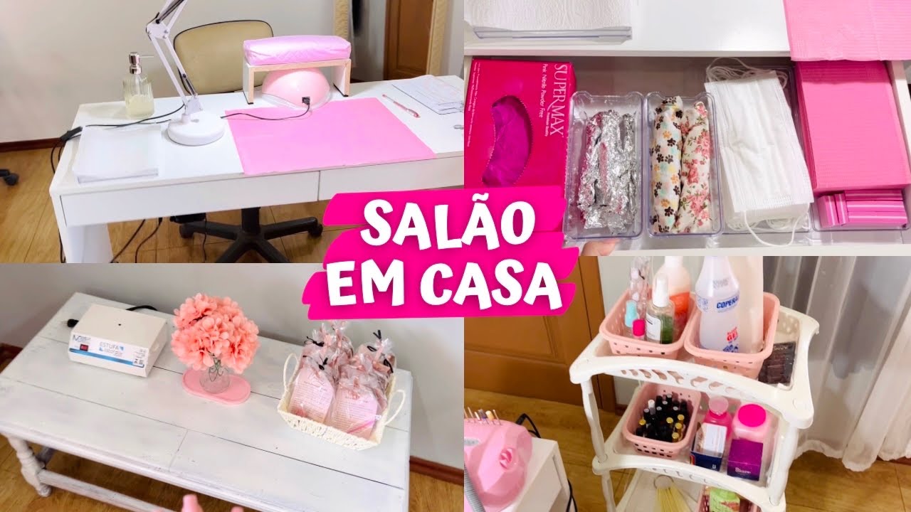 Tour pelo meu studio de nail design 💅🏻 | minimalista e em casa