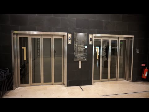 TOUR of the 2013 KONE MonoSpace MRL-traction elevators @ Galleria Boulevard, Kristianstad, Sweden