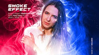 2023 Smoke Colorful Photo Effect Photoshop Tutorial