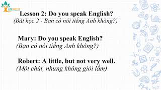 Bài 2: Bạn nói tiếng Anh không? | Lesson 2: Do you speak English?
