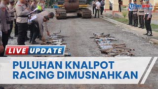 Penampakan Puluhan Knalpot Racing Hancur seusai Dimusnahkan di Polres Manggarai Timur