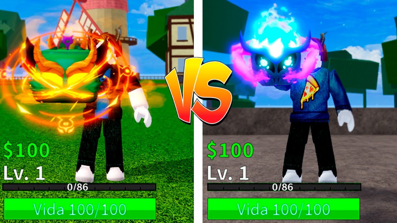 DRAGON VS GAS EM CONTA NIVEL 1 NO Blox Fruits