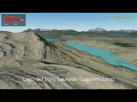 Lago del Toro Lookout - Lagoons Loop ∆ hiking trails ∆ 3d-trail.com/chile/
