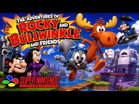 The Adventures of Rocky and Bullwinkle and Friends - SNES (Gameplay)