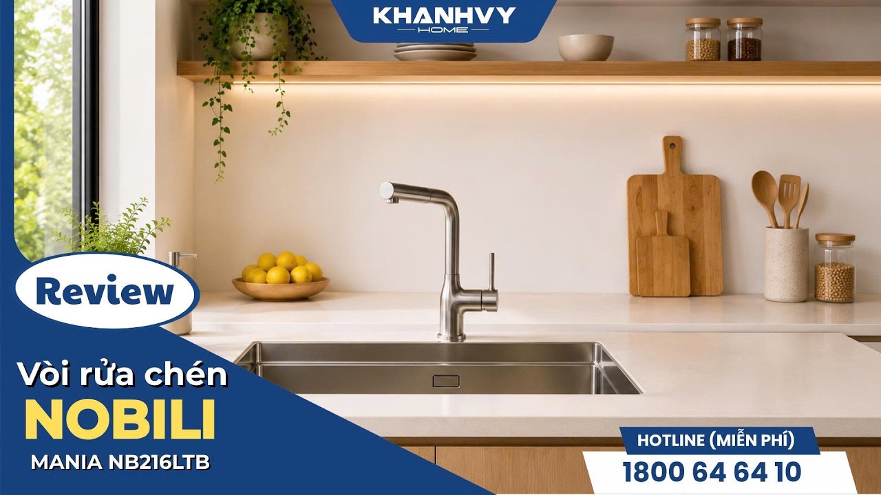 Vòi rửa chén Nobili MANIA NB216LTB nóng lạnh