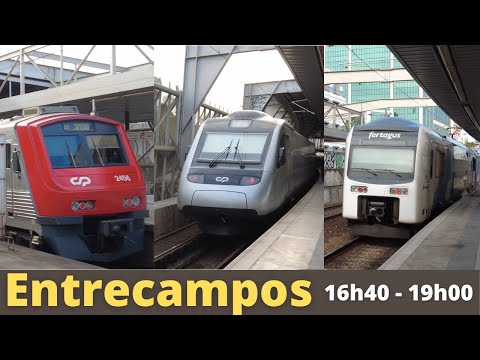 ⁴ᴷ⁶⁰ 16 Minutes of Trains at Lisbon - Entrecampos