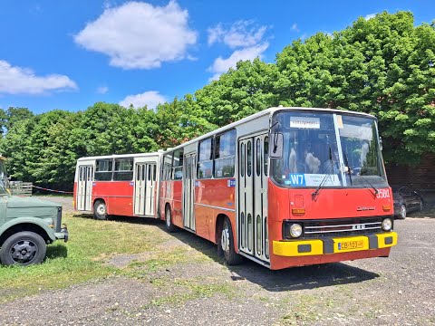 Ikarus 280.49 na terenie Muzeum Historii Polski Ludowej w Rudzie Śląskiej. Linia W7 (Kierunek GZM)
