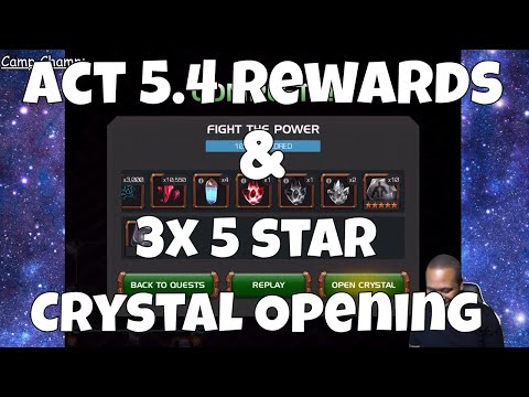 5 Star Awakening Gem - 4x 5 Star Crystal Opening  l  Marvel Contest Of Champions