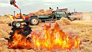 Wheat Thresher Machine 😭 || Wheat Thresher & Tractor
