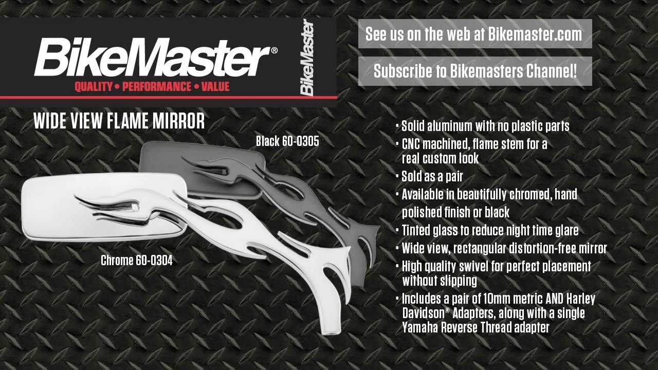 BikeMaster WIDE VIEW FLAME MIRROR