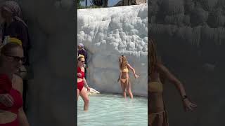 ?️The Wonder Of Nature Fun Pamukkale Turkey -Best Day??‍♀️ #cleopatra #pool #pamukkale