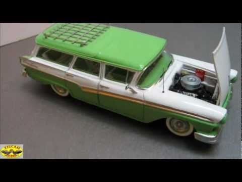 Thumbnail for 1957 Ford Country Sedan and shasta Airflyte 9 passengers by Ford Country Sedan