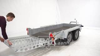 Ifor-Williams GH126 Machinetransporter tandemas 366x184cm 3500kg video