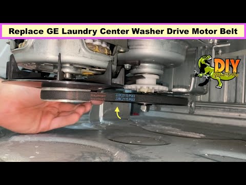 Replace GE Laundry Center washer motor belt