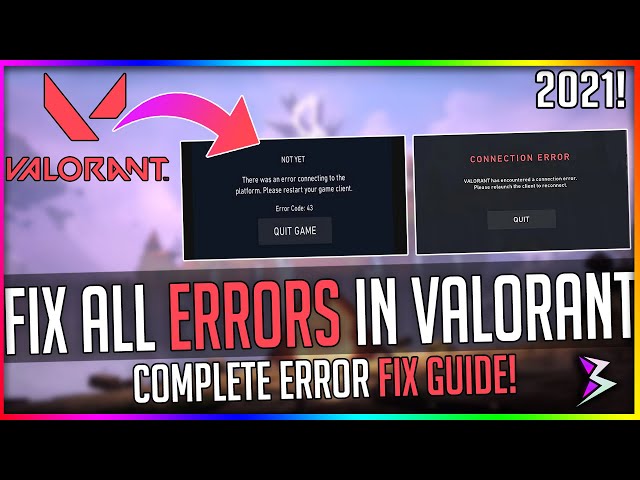 5 most persistent Valorant error codes and how to fix them