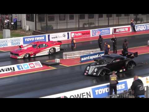 Santa Pod, National Finals 2016. MSA Pro Mod Eliminations Round 1