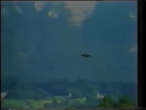 Demonstration of the Harrier Jump Jet's capabilities at an air show