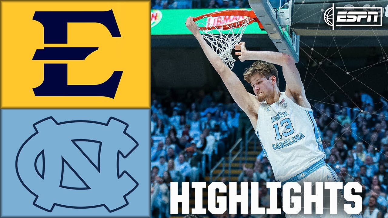 East Tennessee State Buccaneers vs. North Carolina Tar Heels | Full Game Highlights | ESPN CBB