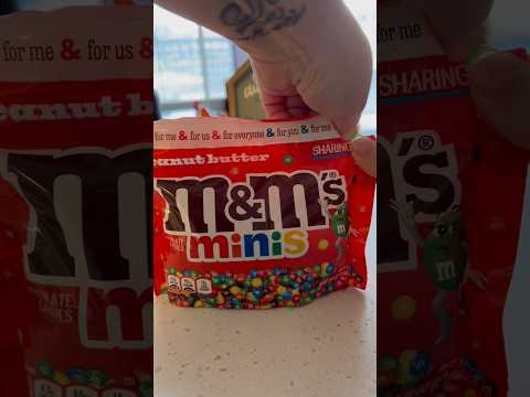 NEW peanut butter MINI M&M’s?! Yes please! 😍 #candy #newproduct #asmr #asmrfood #candyasmr