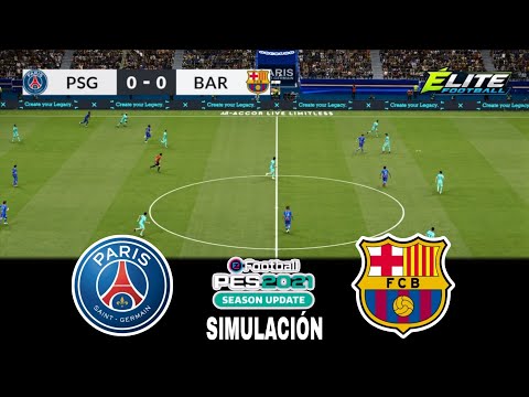 SIMULACIÓN PSG vs Barcelona UEFA Champions League 2026 2do tiempo eFootball PES 2021