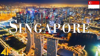 Singapore 4K drone view • Amazing Aerial View Of Singapore | Relaxation film with calming music