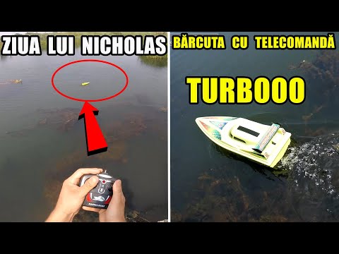 LA MULȚI ANI Nicholas ! Ne distrăm cu Bărcuța cu telecomandă pe baltă ! A fost urmărită de un pește