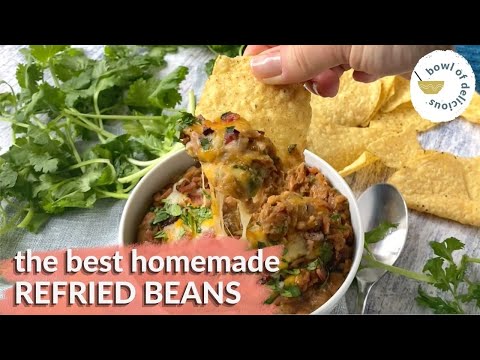 The BEST homemade refried beans (with bacon and onions)