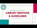 DWCC Library Services Guidelines