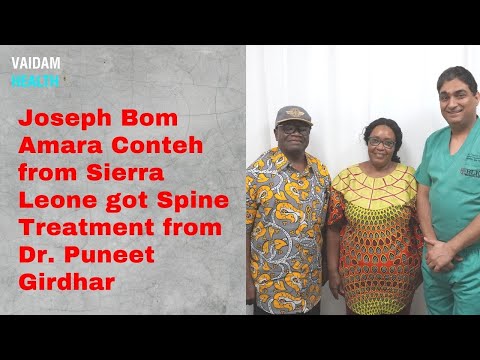 Patient from Sierra Leone sharing his experience about Spine Surgery in India