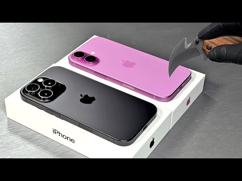 iPhone 16 Pro vs iPhone 16 Unboxing + Camera Test - Aesthetic ASMR