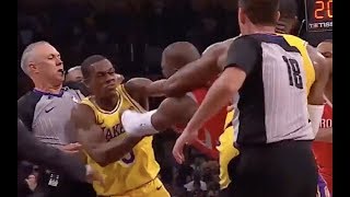 Brandon Ingram, Chris Paul, Rajon Rondo BRAWL in Lakers-Rockets